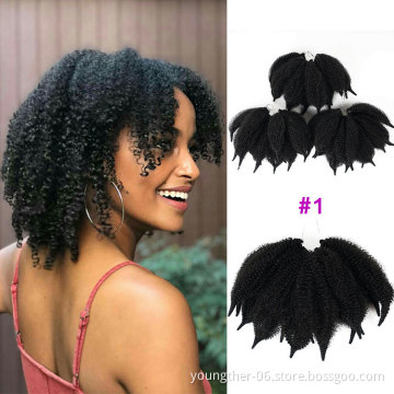 Kinky Marley Braids 8Inch 14Stands Twist Synthetic Braiding Hair Crochet Extensions High Temperature Fiber Crochet Soft